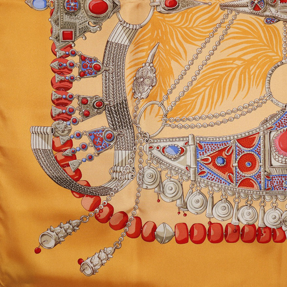 Pre-Loved Hermes Terres Precieuses Silk Scarf 90 - Picture 7 of 7